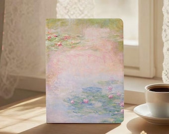 Oil Painting Art iPad Case with Pencil Holder, iPad 2025 Air 7 M3 A16 11 2024 Air 6 M2 Pro 11" 13" 12.9" 2022 10th Mini 7/6 Air 5/4 Cover