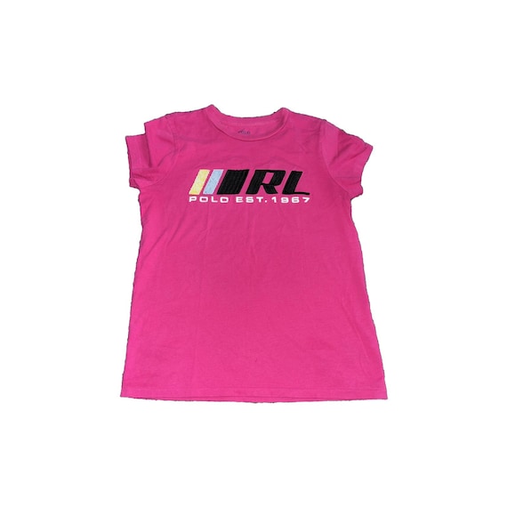 Polo Ralph Lauren Y2K XS Baby Tee Women Beaded Pink T-shirt RL