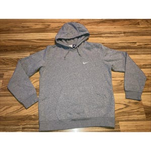 Bluza z kapturem Nike Swoosh w stylu vintage Y2K w kolorze szarym, duża zdjęcie 1