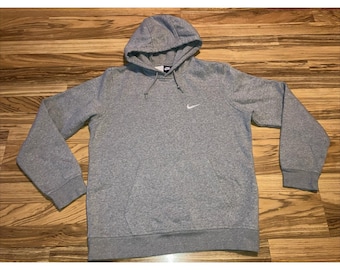 Vintage Y2K Nike swoosh hoodie grijs sweatshirt groot