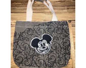 Bolsa de lona vintage de Disney Parks Epcot con banderas del mundo de Mickey Mouse bordadas