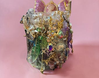 Fairy core jewelry mystery jar with Butterfly Cameo