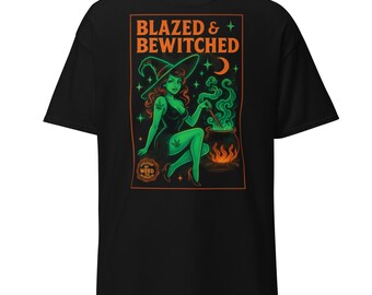 Camiseta de Halloween de bruja fumeta – Camiseta de caldero encantado