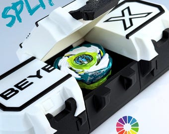 Beyblade X | Competition Box for Beyblade X Tops, Split Deck Case 3 on 3, Snap Lock, Compatible with BX / UX / CX, Customizable