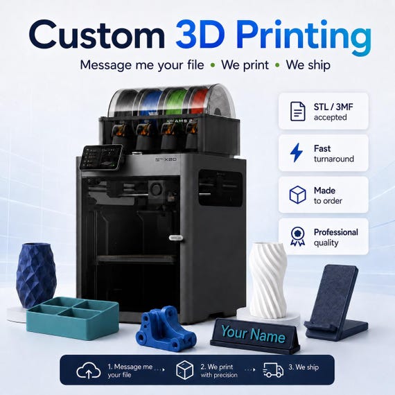 Professional Custom 3D Printing Service | Expert FDM Prints from Your STL / 3MF File | On-demand 3D Print | Made to Order