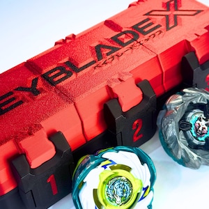 Beyblade X | Scatola da competizione per trottole Beyblade X, custodia per mazzo 3 su 3 con clip di fissaggio, compatibile con BX / UX / CX, personalizzabile