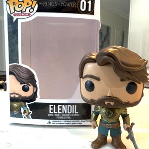 Elendil - Lord of the Rings:Rings of Power Funko Pop Vinyl Figure with Custom Personalised Box | Hand-Painted | Personalised Gift UK BASED