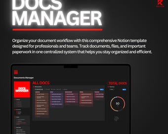 Notion File Organizer Template, Document Management, Contract Archive, Music Agreements, Asset Dashboard, Notion System