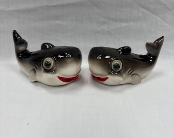 Cute and Silly Whale Salt and Pepper Shakers