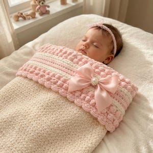 Babydecke Häkelanleitung PDF - 3D Shell Stitch, digitaler Download, Babypartygeschenk