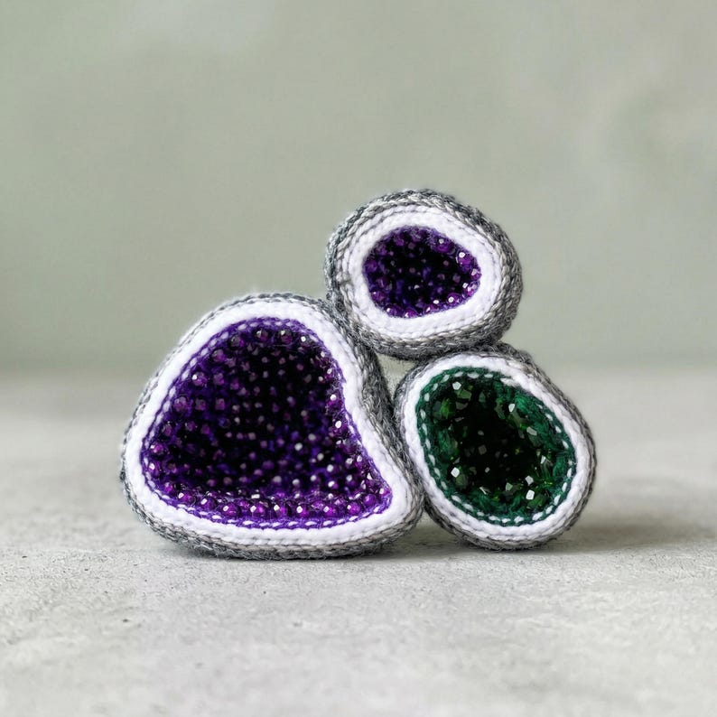 Geode Crochet Pattern, Crystal Amigurumi, Easy to Follow, PDF Digital ...