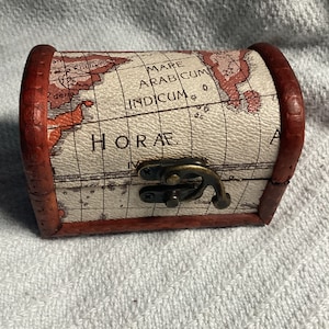 Doll Trunk Miniature Size Perfect for Antique  Doll Display or Wardrobe