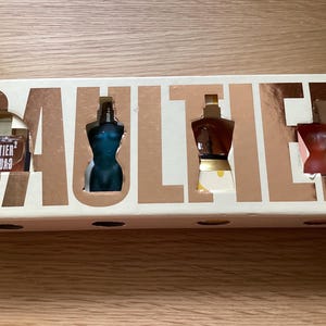 Gaultier Vintage set of 4 Miniature Perfume Bottles MInt In Box