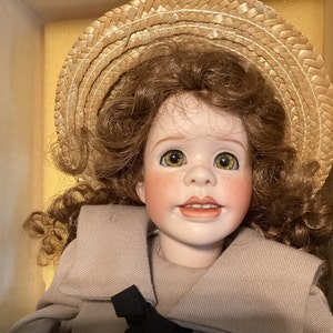 Wendy Lawton Amerikanische Künstlerpuppe Vollporzellan 14 ”Mädchen des Limbers Lost W / COA Mint in Box