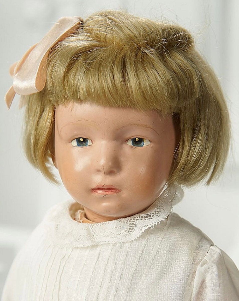 Antique Schoenhut 16” Doll Character 403 With Original Wig