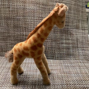 Steiff Vintage  Mohair 10.5” Giraffe   Made In Germany Circa 1960