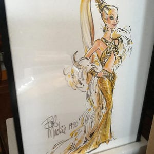 Barbie  Bob Mackie Gold Limited Edition Mint in Box with illustration with Shipper