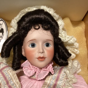 Wendy Lawton American Artist Doll  Full Porcelain 17” Annabel Lee Perfect Mint in Box with COA