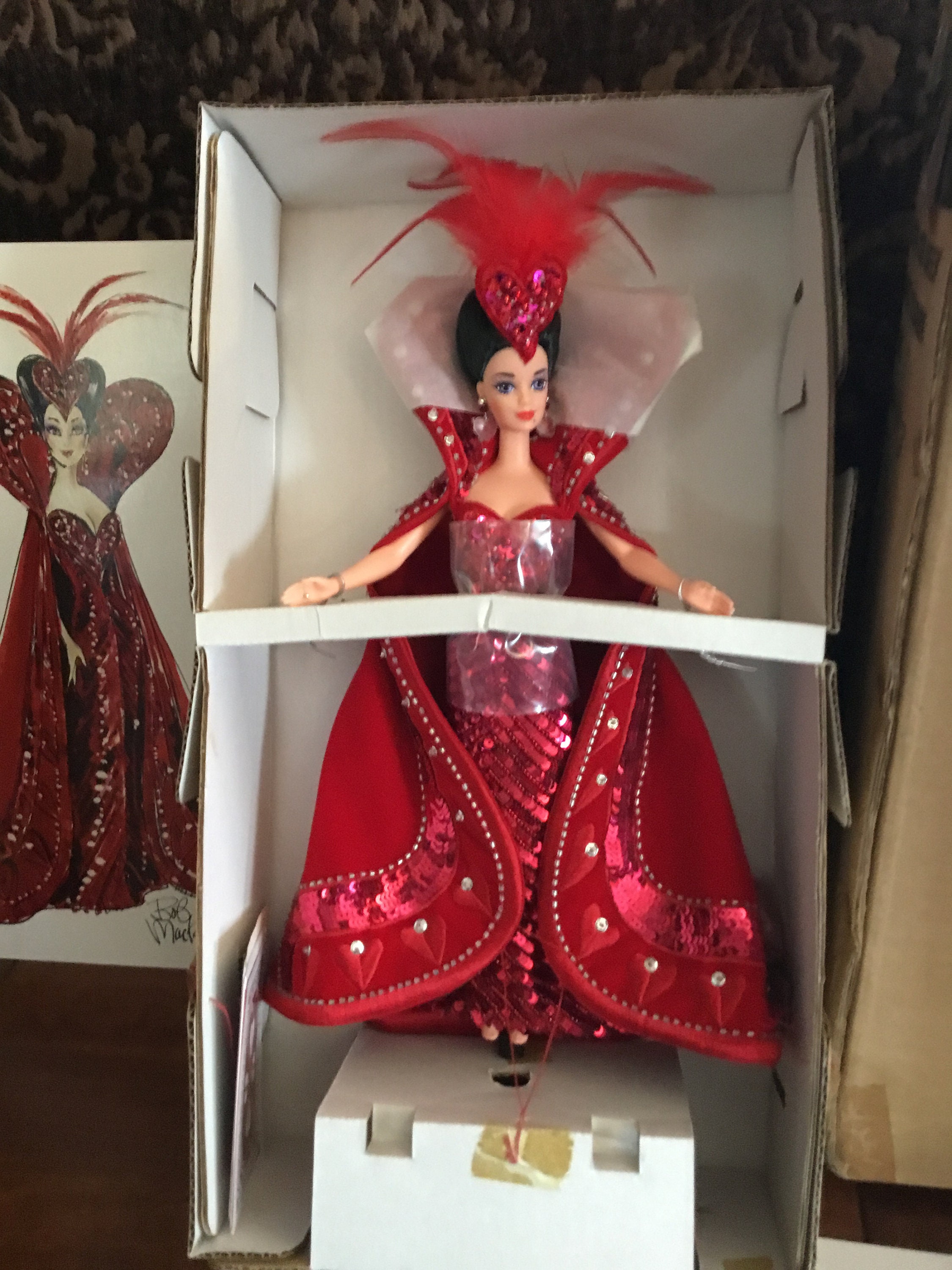 Valentines Day Barbie Queen of Hearts by Bob Mackie Limited