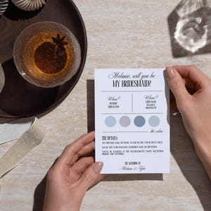 Bridesmaid Proposal Invitation Modern