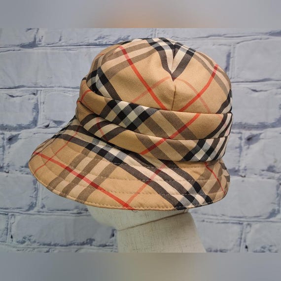 Burberry Nova Check Bucket Hat Leather Strap Brim NWT Size M s-l400.jpg main image 4