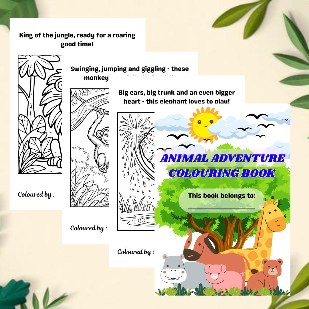 Printable Animal Coloring Book for Kids – Fun Activities & Mazes - Etsy