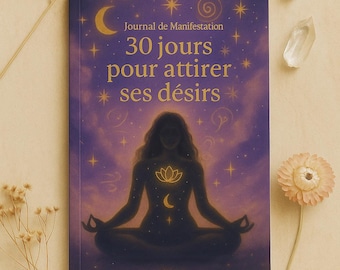 Manifestation Journal, 30 Days to Attract Your Desires, Personal Development, Law of Attraction, Gratitude Notebook, A5