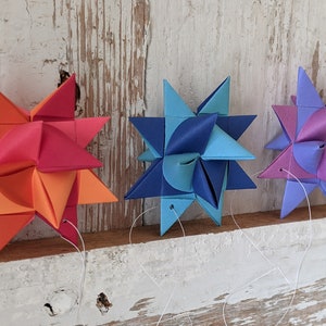 COLOR CHOICE - Set of 15 German Paper Stars