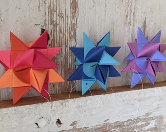 COLOR CHOICE - Set of 15 German Paper Stars