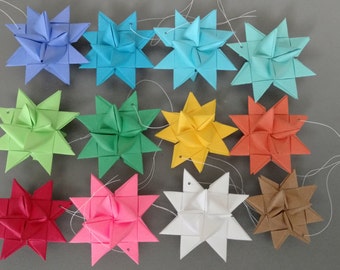 Set of 15 German Paper Stars - You Pick the Colors!