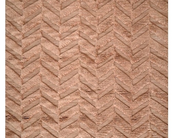 Handwoven Chevron Rug: Beige Brown Geometric Cotton Wool Area Rug