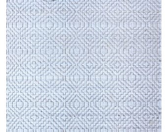 Handmade Textured Geometric Area Rug – Light Grey Modern Minimalist Floor Carpet washable