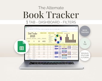 Book Tracker Spreadsheet for Google Sheets (Digital Download)