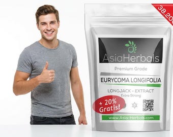 Tongkat Ali 200:1 Extrakt - 120 Premium Kapseln - Long Jack - Eurycoma longifolia, ohne Zusatstoffe - natürliche Extraktion