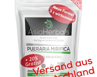 Pueraria Mirifica Konzentrat - Original 120 Stück - Vegan - Halal - Koscher - hochdosiert.