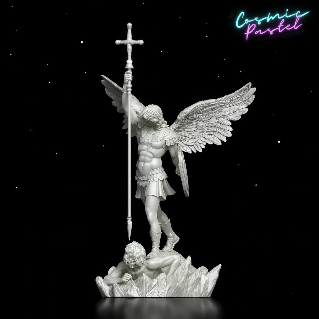 Archangel Michael Statue STL File | Angel Warrior 3D Print Model ...