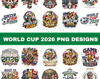 World Cup 2026 PNG Bundle, 50+ Printable Tshirt Designs, Worldcup 2026, World Cup Clipart T-shirt PNGS (Digital Download)