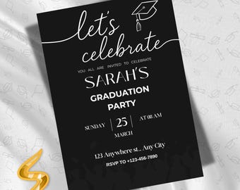 Digital Graduation Invitation, Graduation Party, Graduation Invitation, Congrats to the Grad flyer, Class of 2025 flyer, Grad Announcement
