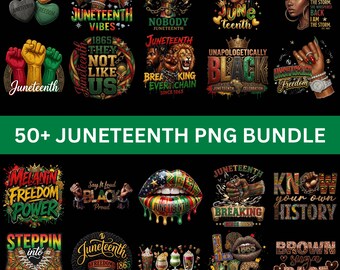 50+ Juneteenth PNG Bundle, Melanin Queen PNG, Black Freedom Designs, Black Woman Clipart Pngs, Juneteenth 1865 Png (Digital Download)