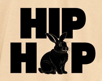 Urban Rabbit Hip Hop T-Shirt - Street Style Bunny Tee with Attitude - Graffiti Bunny Rap Music Shirt -Funny Animal Tshirt