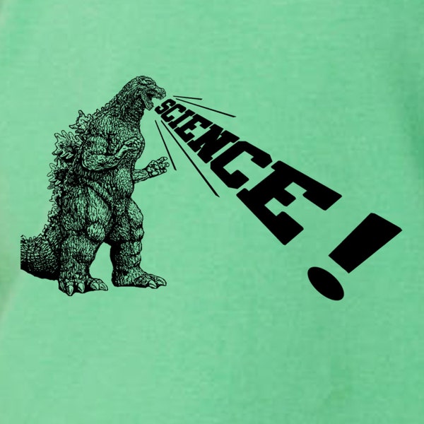 kids Godzilla dinosaur science shirt- funny boys shirt- girls t shirt, graphic illustration tees