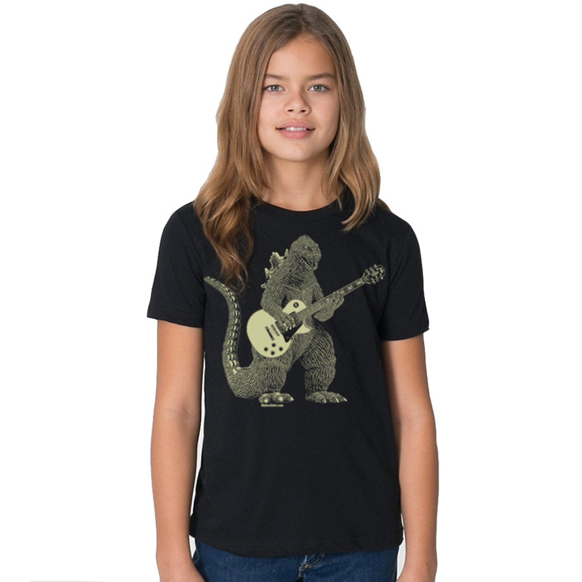 Godzilla Playing Guitar Shirt Kid's Guitar Tshirt | Etsy