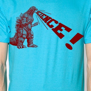 Men&#39;s Godzilla Science T Shirt- Bella Guys Dinosaur Graphic Tee
