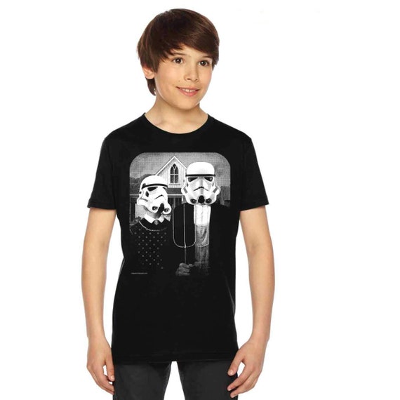 stopcontact Buskruit Contour Star Wars American Gothic on Boys Kids Childrens T Shirt - Etsy