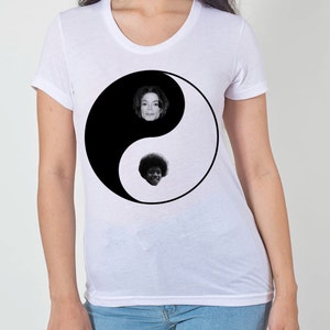 Womens Michael Jackson Yin Yang shirt American Apparel white available in S, M, L, XL, WorldWide Shipping image 4