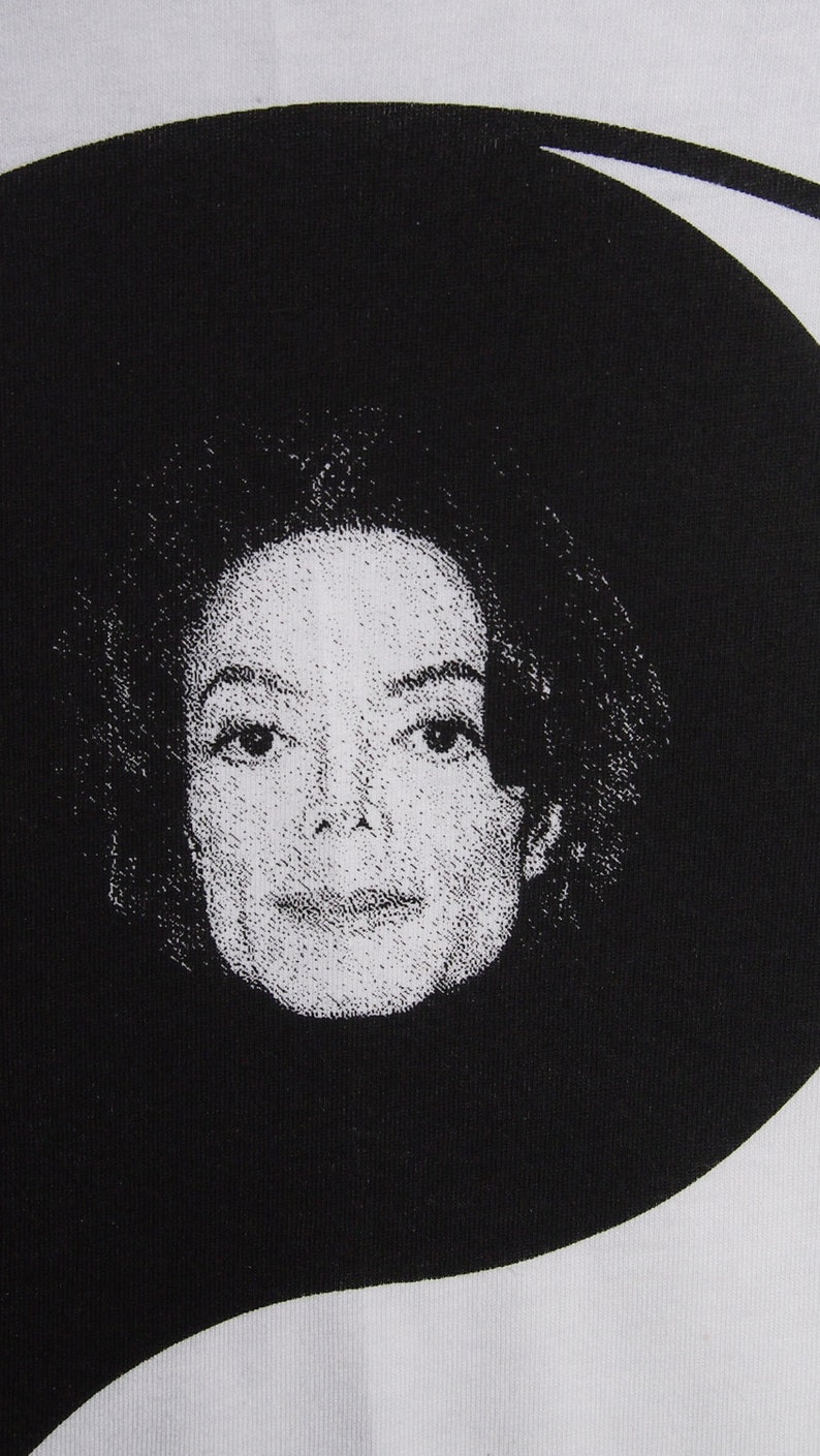 Womens Michael Jackson Yin Yang shirt American Apparel white available in S, M, L, XL, WorldWide Shipping image 3