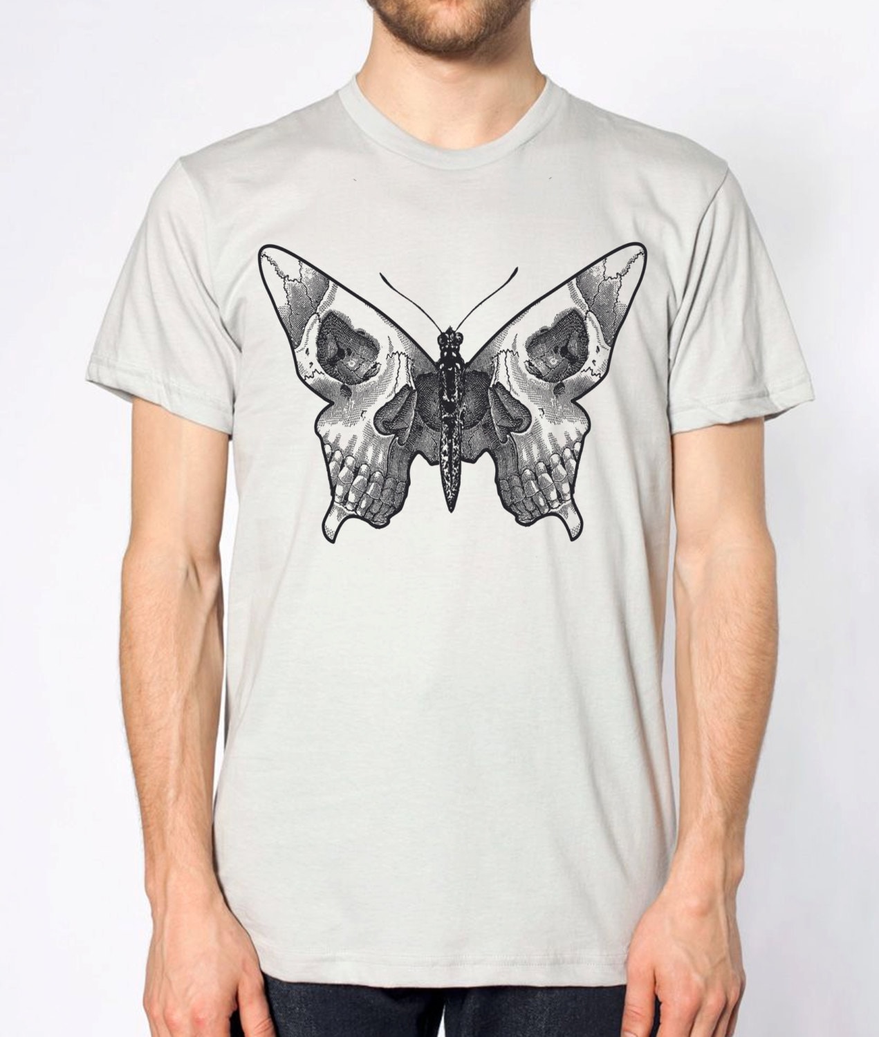 butterfly skull t shirt