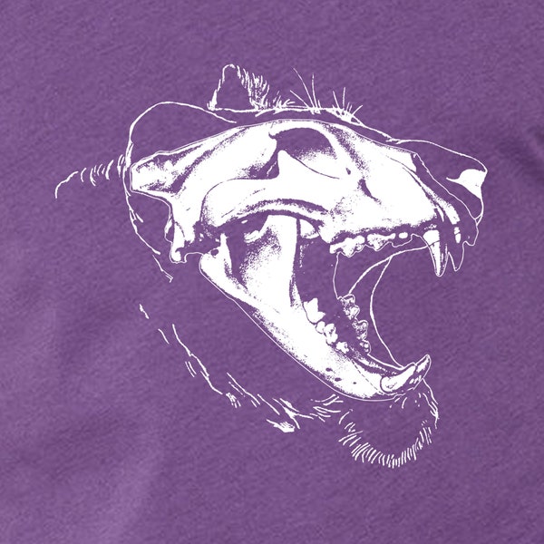African Lion Skull Men's T Shirt- Guys Big Cat Tee- Animal Anatomy Design