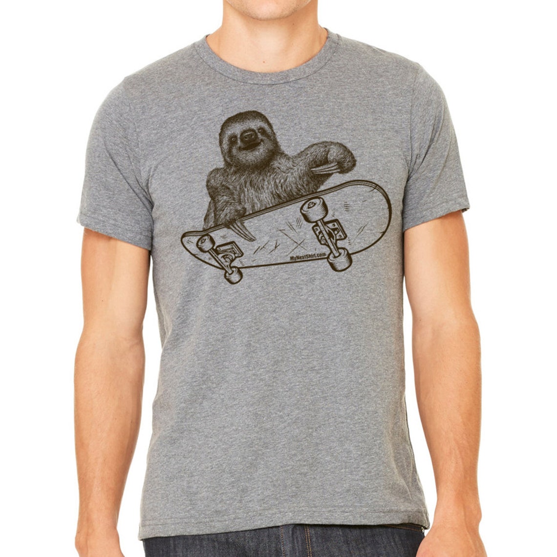 Sloth Riding A Skateboard Tshirt Funny Sloth Shirt for Men - Etsy