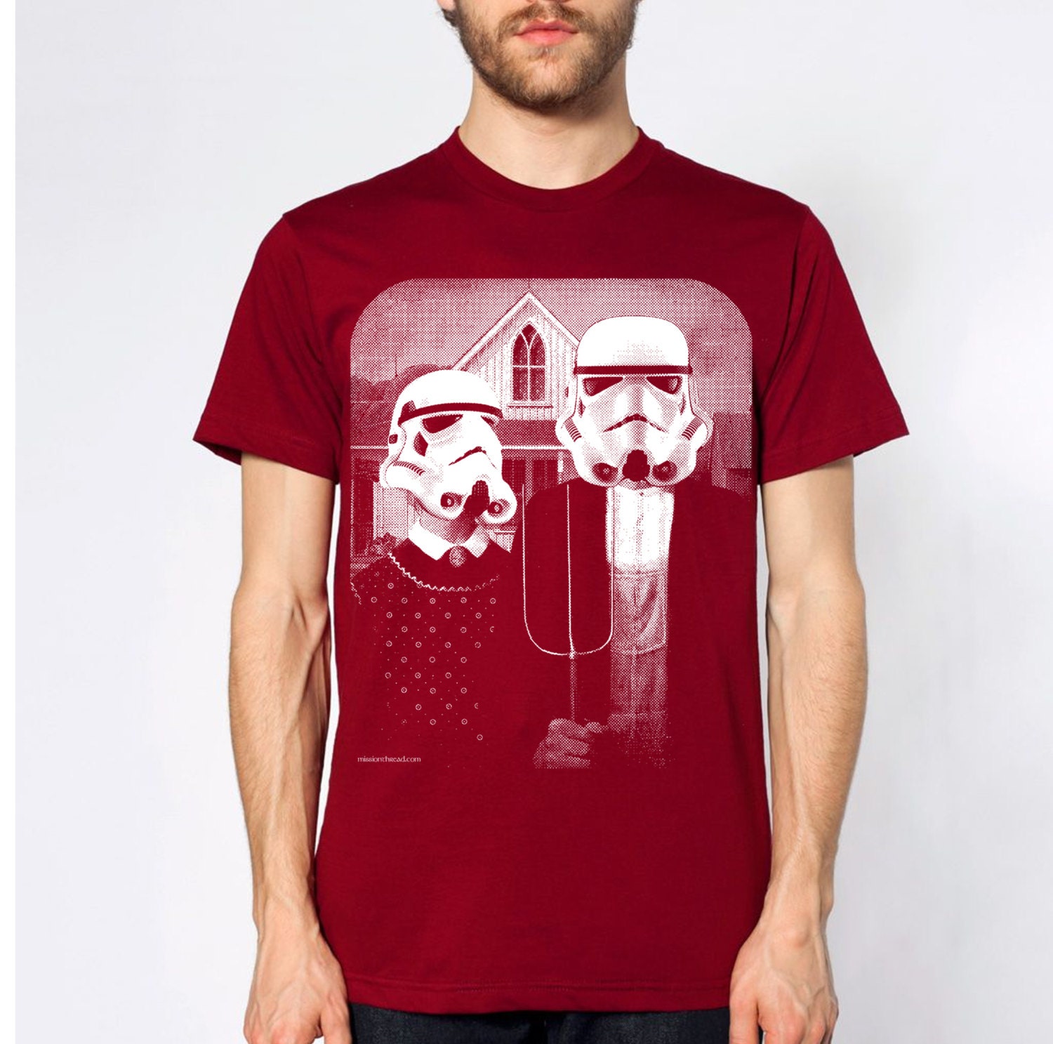 hegn TVstation Peep Star Wars American Gothic Parody on Mens T Shirt American - Etsy